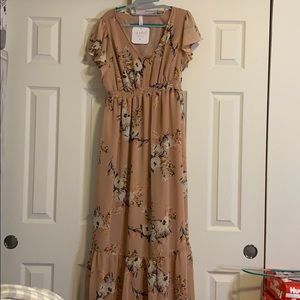 Maternity long flora dress